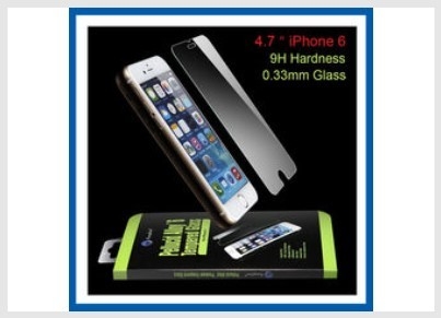 Iphone 6 Real Glass Cell Phone Screen Protector Self Adhesive Film 0.33mm 9H
