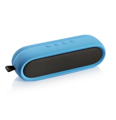 Canal dos sons orador sem fio oval azul de Bluetooth da cor do mini único com tampa do silicone