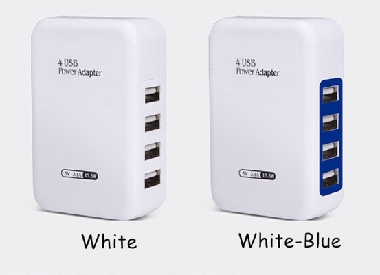Adaptador de tomada de carregamento 2.1A do telefone de USB para quatro dispositivos em uma única tomada