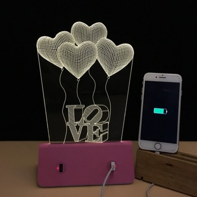 Placa móvel de RAcrylic da carga da tomada de 6000 MAh Iphone com a luz suave do diodo emissor de luz construída dentro